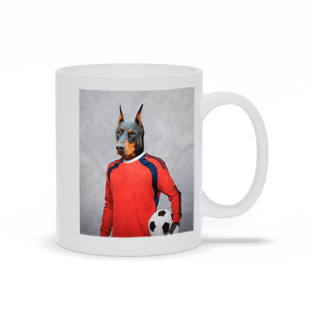 &#39;The Soccer Goalie&#39; Personalized Pet Mug