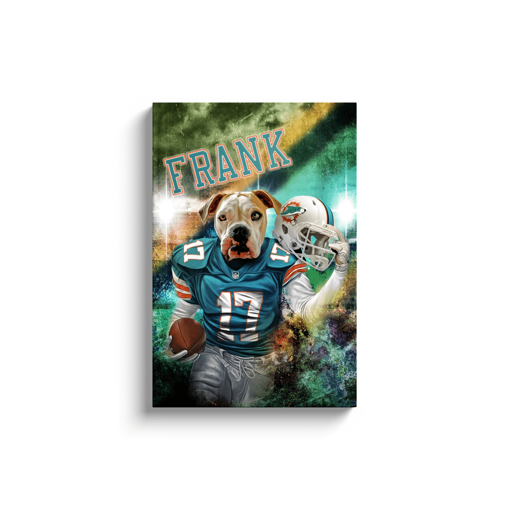 &#39;Miami Doggos&#39; Personalized Pet Canvas