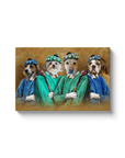 'The Golfers' Personalized 4 Pet Canvas