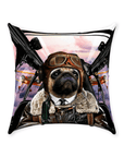 'The Pilot' Personalized Pet Throw Pillow