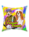 'The Fresh Pooch' Personalized 2 Pet Throw Pillow