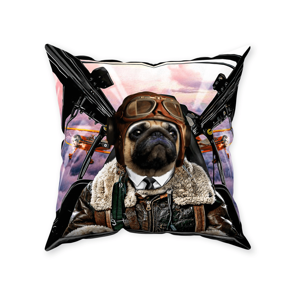 &#39;The Pilot&#39; Personalized Pet Throw Pillow