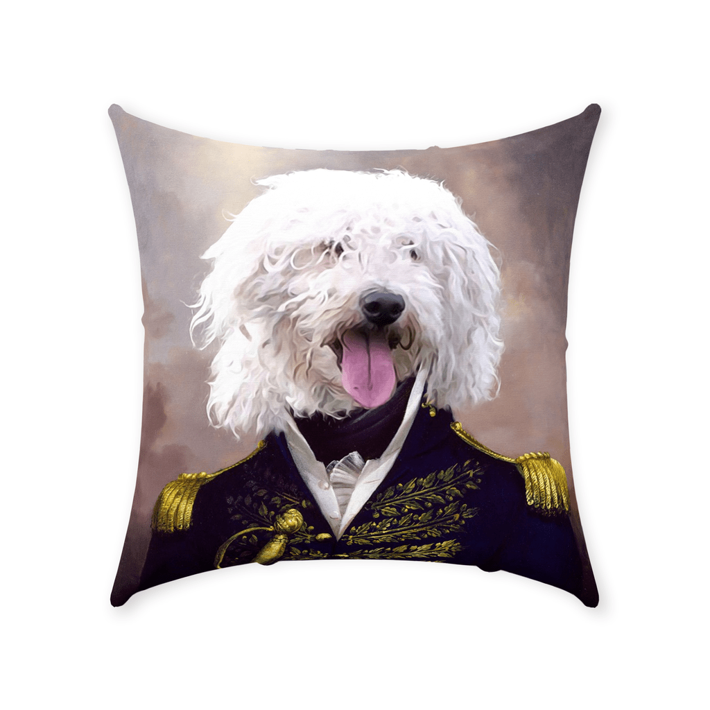 &#39;The Admiral&#39; Personalized Pet Throw Pillow