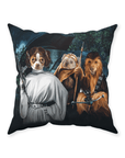 'Star Woofers 3' Personalized 3 Pet Throw Pillow
