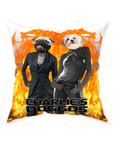 'Charlie's Doggos' Personalized 2 Pet Throw Pillow