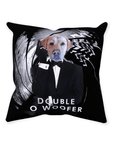 'Double O Woofer' Personalized Pet Throw Pillow