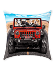 'The Yeep Cruisers' Personalized 4 Pet Throw Pillow