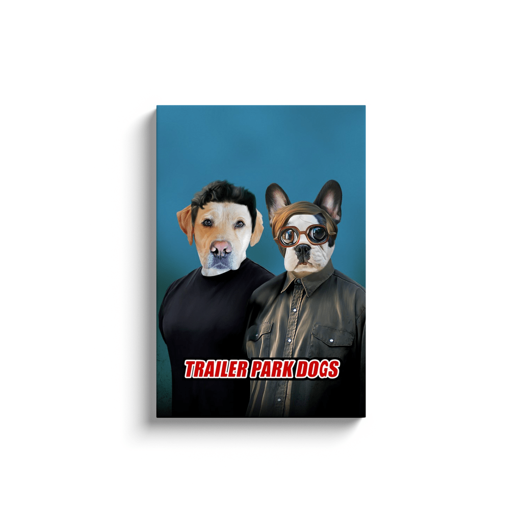 &#39;Trailer Park Dogs 1&#39; Personalized 2 Pet Canvas