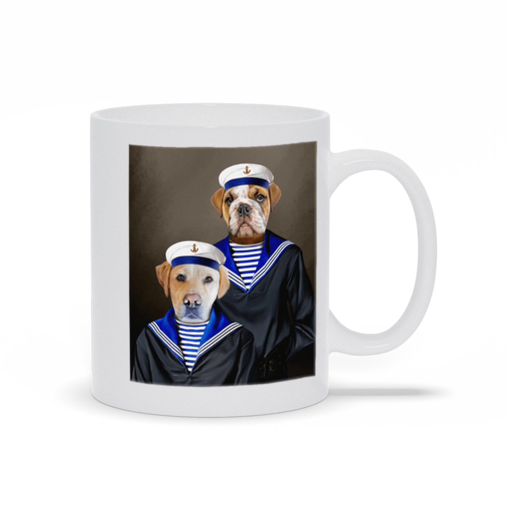 &#39;The Sailors&#39; Custom 2 Pets Mug