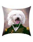 Cojín para mascotas personalizado 'El almirante verde'