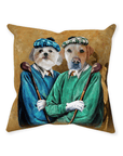 'The Golfers' Personalized 2 Pet Throw Pillow