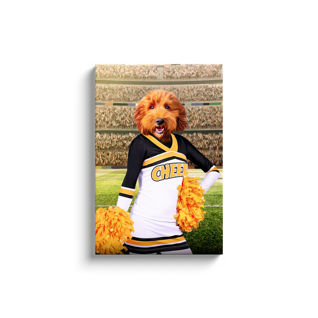 &#39;The Cheerleader&#39; Personalized Pet Canvas