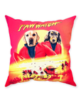'Paw Watch 1991' Personalized 2 Pet Throw Pillow