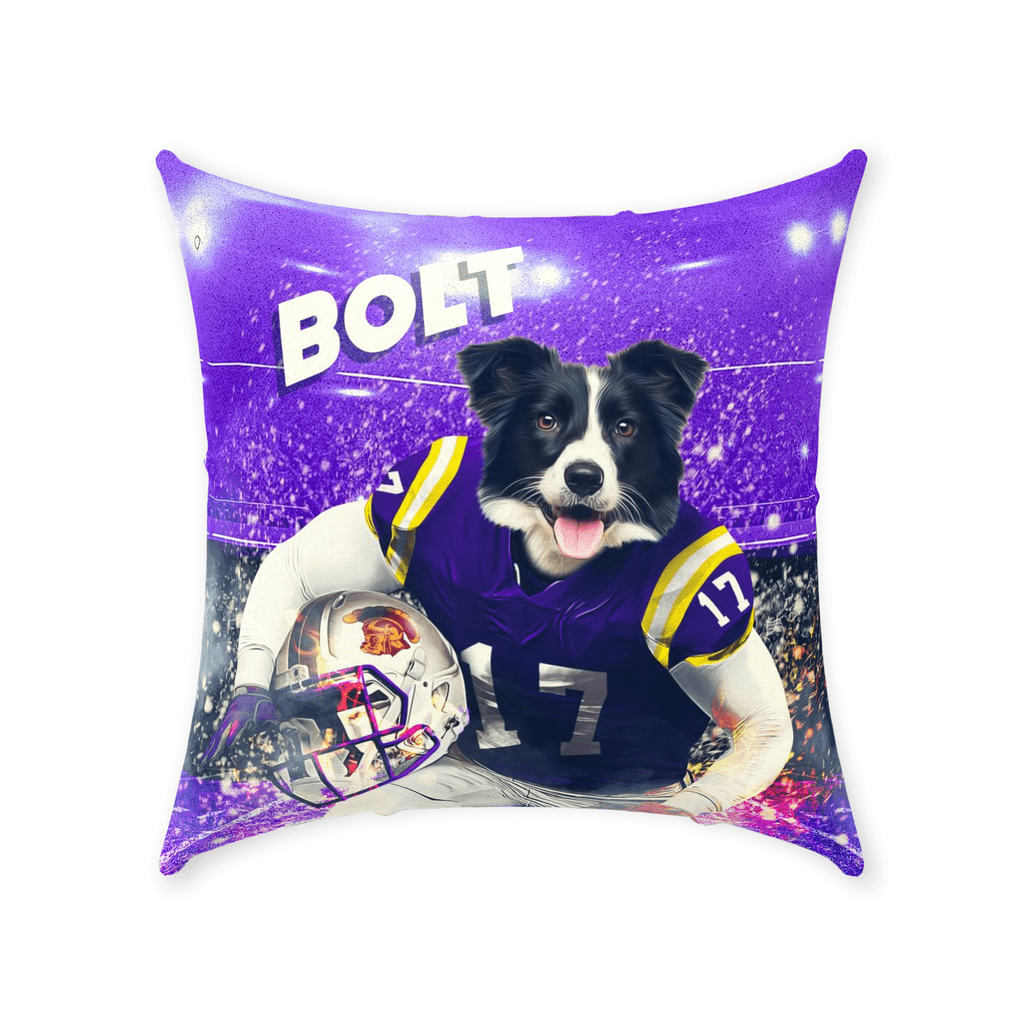 &#39;Louisiana State Doggos&#39; Personalized Pet Throw Pillow