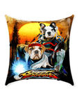 'Street Doggos 2' Personalized 2 Pet Throw Pillow