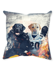 'Las Vegas Doggos' Personalized 2 Pet Throw Pillow