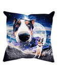 'Doggo in Space' Personalized 2 Pet Throw Pillow