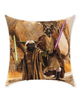 'Yodogg & Jedi-Doggo' Personalized 2 Pet Throw Pillow