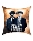 'Peaky Woofers' Personalized 2 Pet Throw Pillow