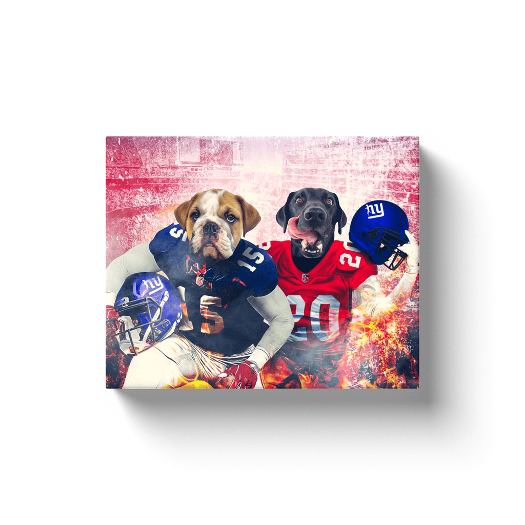 &#39;New York Doggos&#39; Personalized 2 Pet Canvas