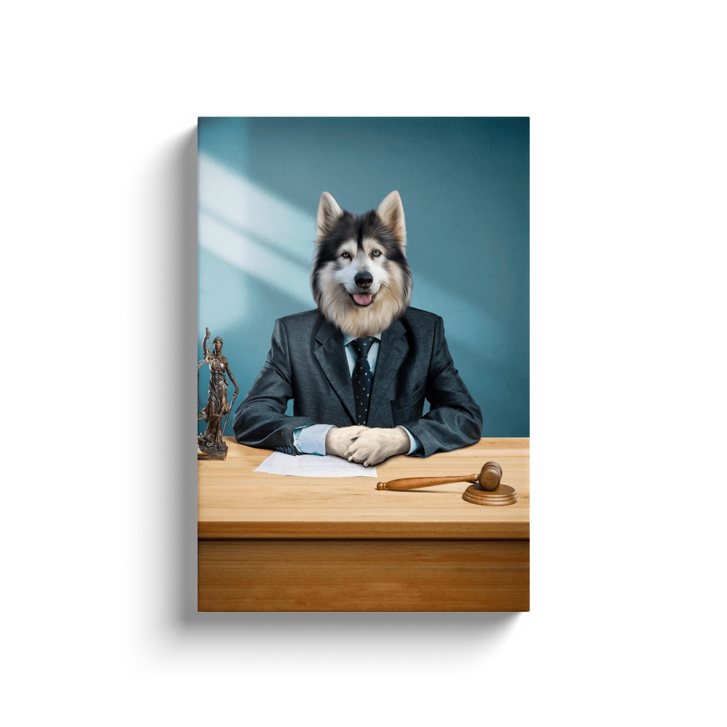 &#39;The Lawyer&#39; Personalized Pet Canvas