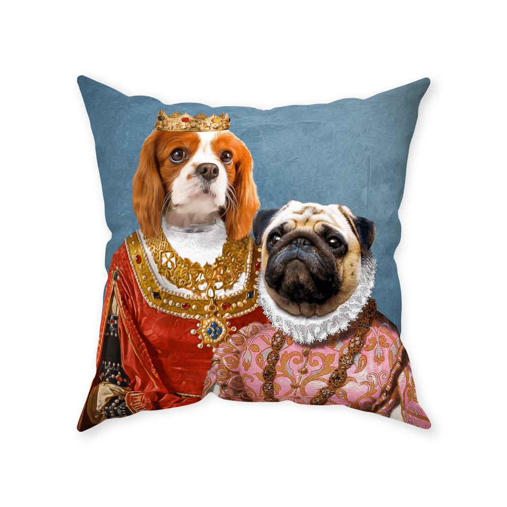 &#39;Queen and Archduchess&#39; Personalized 2 Pet Throw Pillow