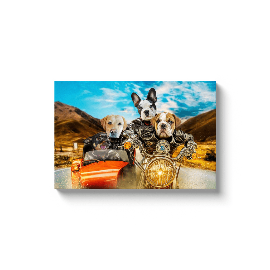 &#39;Harley Wooferson&#39; Personalized 4 Pet Canvas