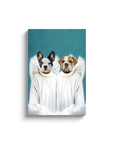 '2 Angels' Personalized 2 Pet Canvas