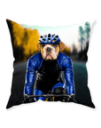 'The Male Cyclist' Personalized Pet Throw Pillow