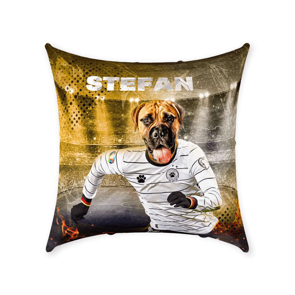 &#39;Germany Doggos Soccer&#39; Personalized Pet Throw Pillow