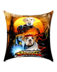 'Street Doggos' Personalized 2 Pet Throw Pillow