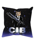 'Cat in Black' Personalized Pet Throw Pillow