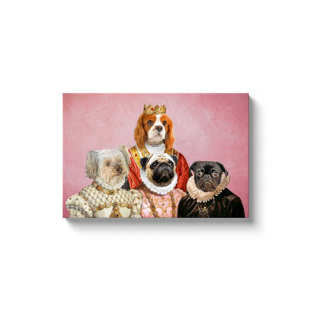 &#39;The Royal Ladies&#39; Personalized 4 Pet Canvas