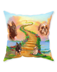 Cojín personalizado para 2 mascotas 'The Rainbow Bridge 2 Pet'