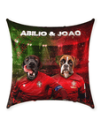 Cojín para 2 mascotas personalizado 'Portugal Doggos'