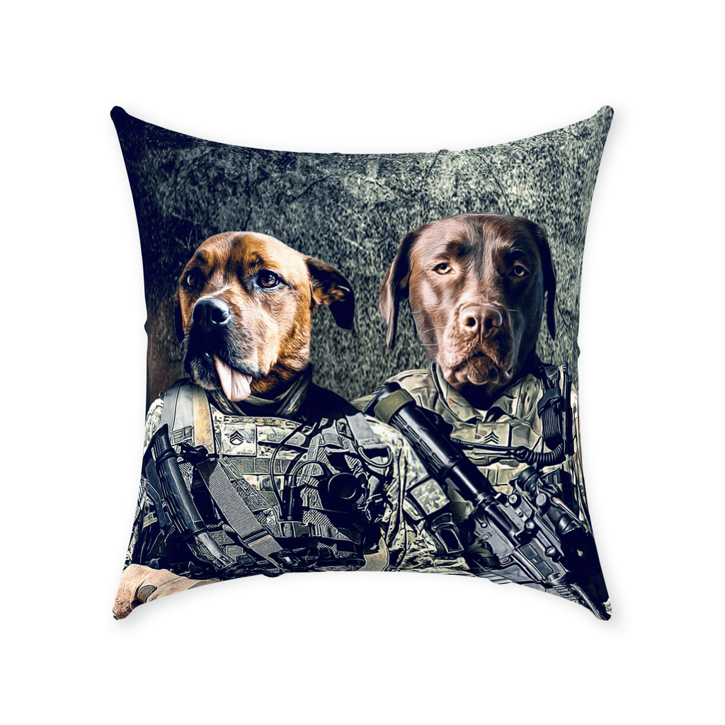 &#39;The Army Veterans&#39; Personalized 2 Pet Throw Pillow