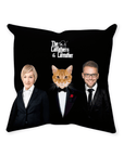 'The Catfathers & Catmother' Personalized Throw Pillow