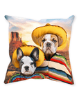 '2 Amigos' Personalized 2 Pet Throw Pillow