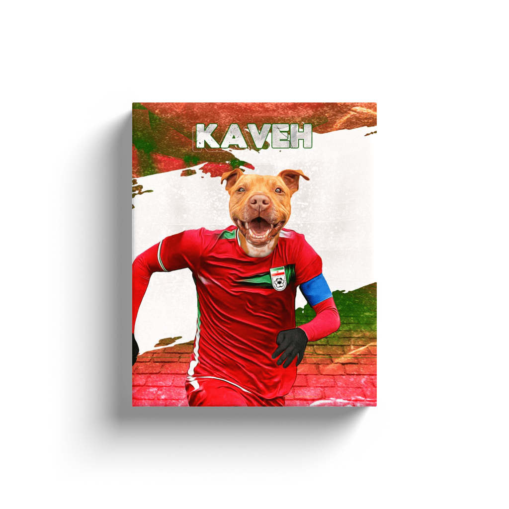 &#39;Iran Doggos Soccer&#39; Personalized Pet Canvas