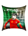 'Wales Doggos Soccer Personalized Pet Throw Pillow