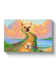 Lienzo personalizado para mascotas 'El puente del arcoíris'