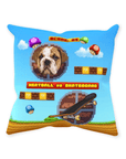 Retro Video Game Personalized Pet Throw Pillow