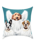 '3 Angels' Personalized 3 Pet Throw Pillow