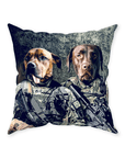 Cojín personalizado para 2 mascotas 'The Army Veterans'