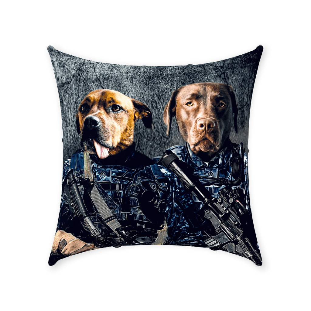 &#39;The Navy Veterans&#39; Personalized 2 Pet Throw Pillow