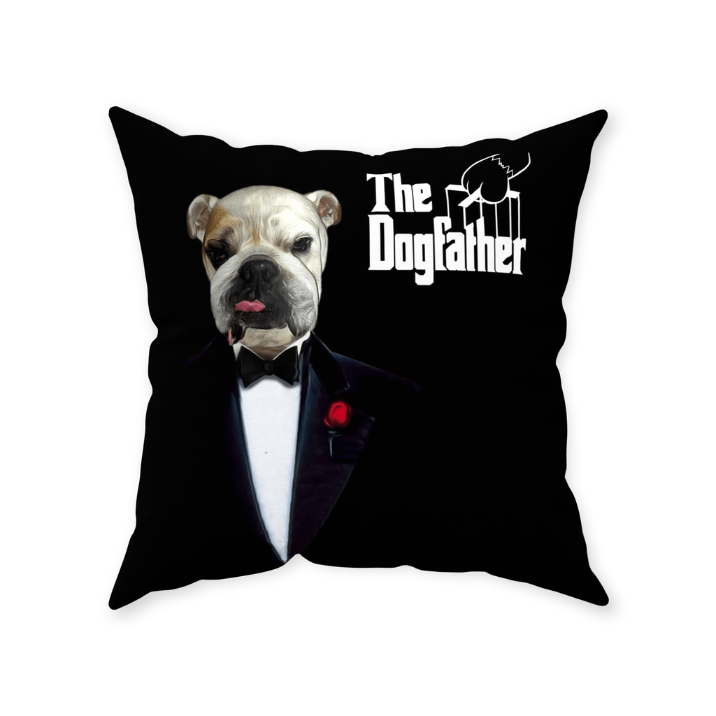 &#39;The Dogfather&#39; Personalized Pet Throw Pillow