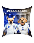 'England Doggos' Personalized 2 Pet Throw Pillow