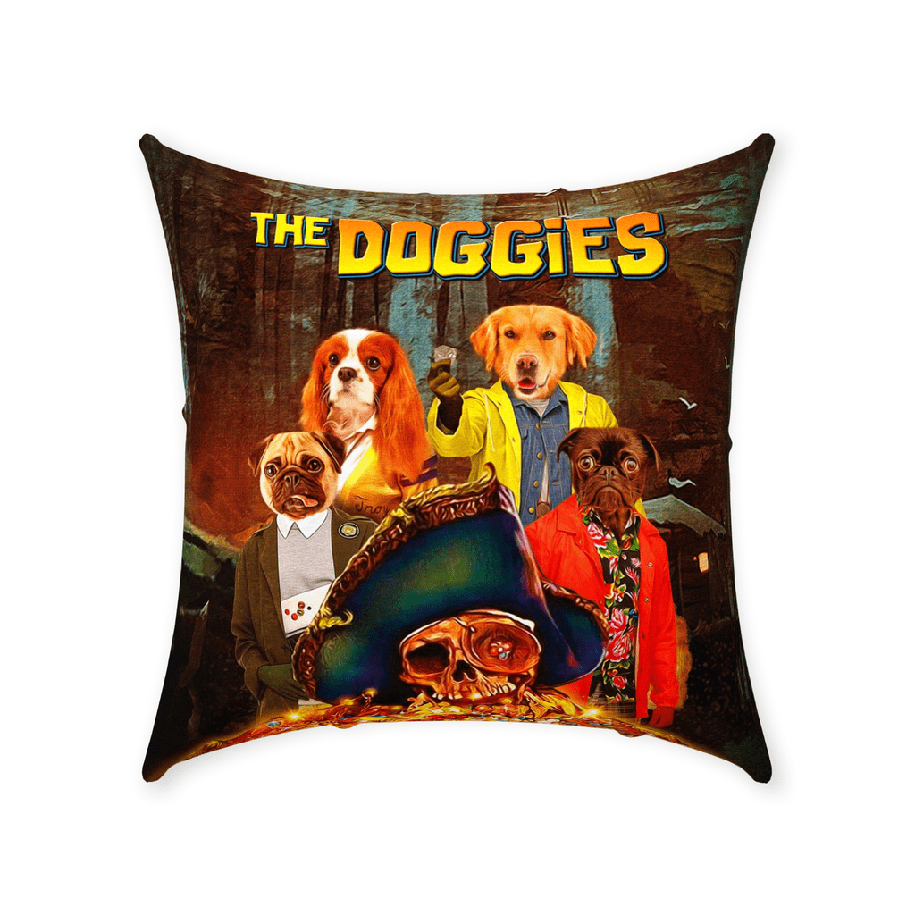 &#39;The Doggies&#39; Personalized 4 Pet Throw Pillow