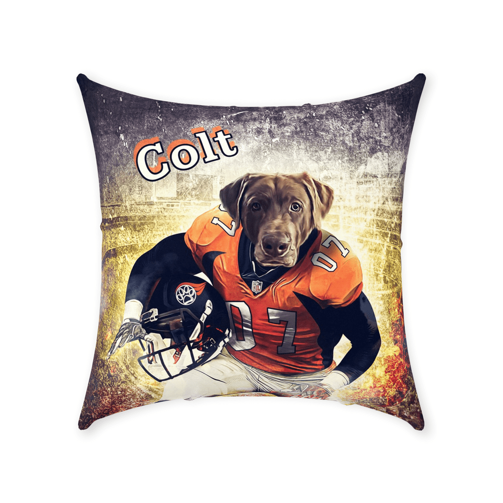 &#39;Denver Doggos&#39; Personalized Pet Throw Pillow