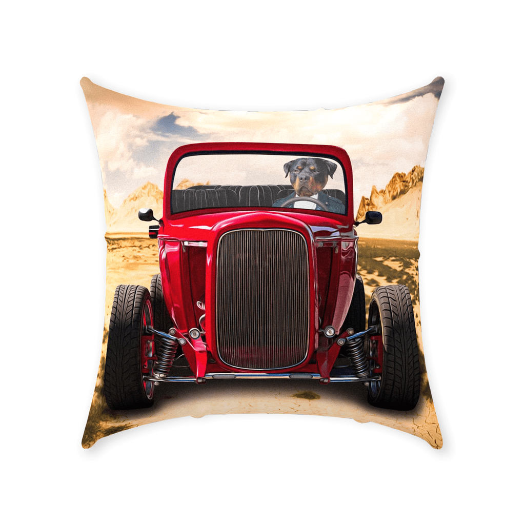 &#39;The Hot Rod &#39; Personalized Pet Throw Pillow